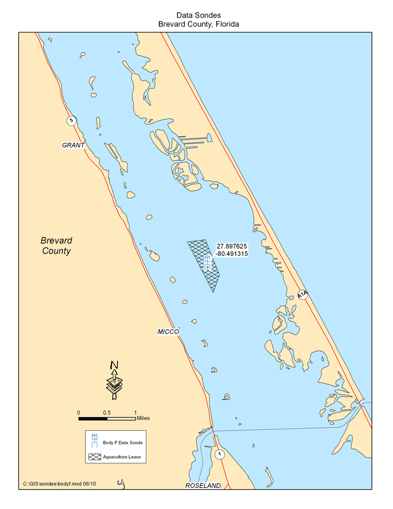 Map of Body F Monitoring Station (Brevard County)